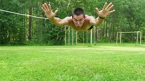 Young Muscular Man Training Nature Athlete Stock Footage Video (100% Royalty-free) 1055208689 | Shutterstock