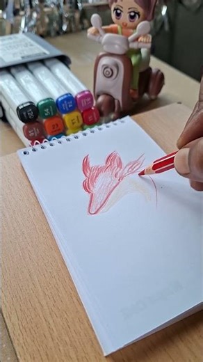 red fox drawing..