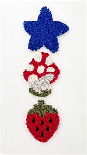 Punch Needle Coasters #punchneedle #embroidery