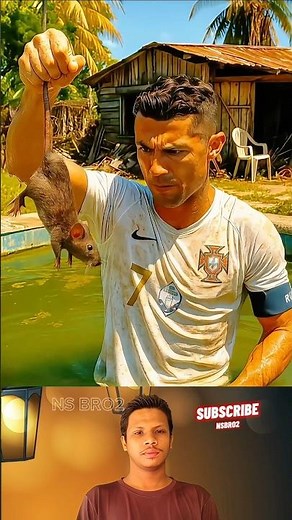 Poor Ronaldo, he has a pool of rats🤮🤢 #cr7 #messi #shorts #football