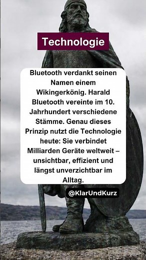 Die geheime Geschichte hinter Bluetooth. #technologie