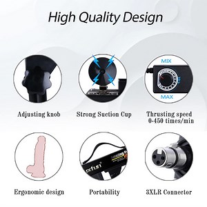 Auxfun Sex Machine Thrusting Machines for Women with 3XLR Connector 7 Attachments G Spot Realistic Dildo Adult Massager Gun Toys for Couple sex machine for women