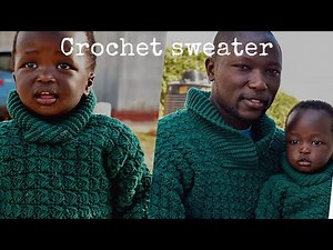 How to crochet a baby boy sweater/ cardigan