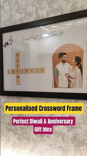 Personalized Crossword Puzzle Frame | Unique Couple Gift & Home Decor Idea Cute Couple Gift & Decor