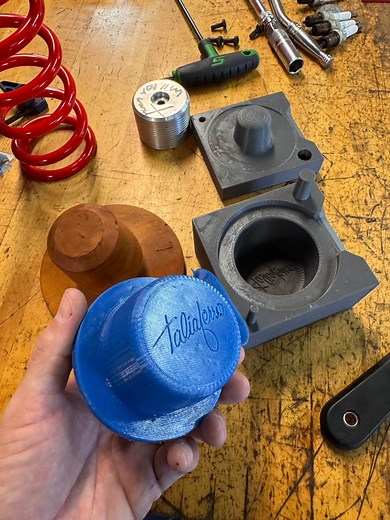 Casting a prototype part to test the idea of a shorter bump stop. | Nick Taliaferro