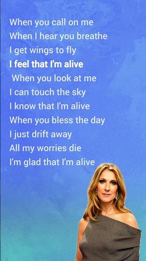 i'm alive - Celine Dion Lyrics #lyrics #song