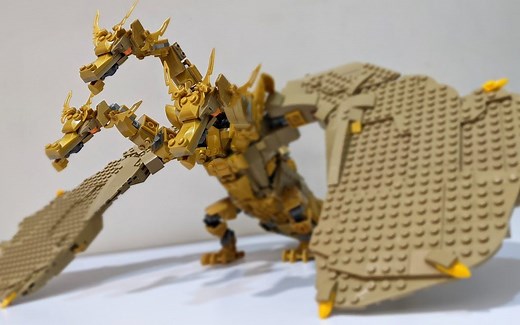 【乐趣创想】哥斯拉 怪兽宇宙 用乐高制作一个王者基多拉！