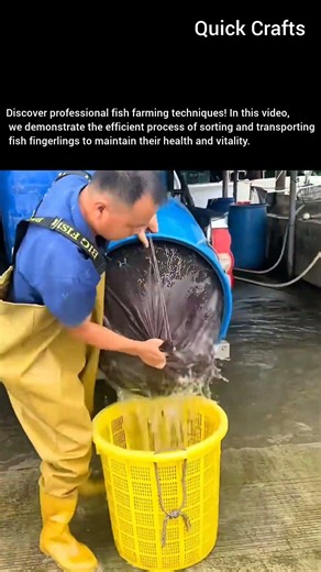 Efficient Fish Farming: Safely Sorting & Transporting Fingerlings #shorts