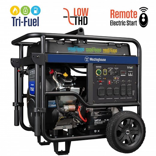 Reviews for Westinghouse 18,000/14,500-Watt Tri-Fuel Gas, Propane, Natural Gas Powered Portable Generator with Remote Electric Start, 50A Outlet | Pg 1 - The Home Depot