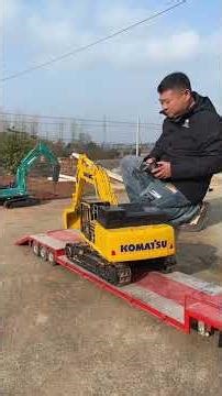 Can you help me see if the operation of the excavator's pallet truck is normal? Remote control e