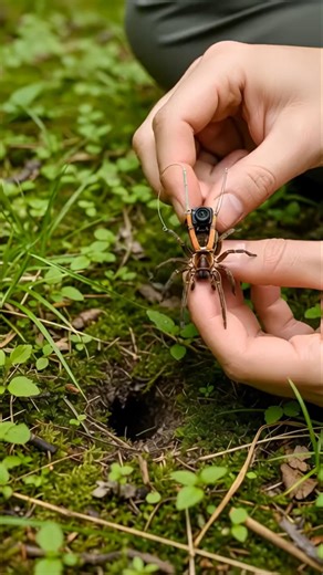 Trapdoor Spider POV 😱 Real Underground Tunnel Exploration | Micro Camera Experiment #gopro #fadas