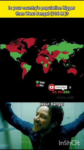 Is your country's population bigger than West Bengal? #geography #mapping #map
