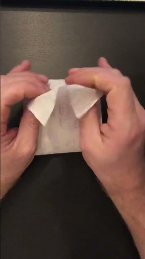 Folding toilet paper in a hotel room