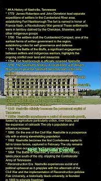 ## A History of Nashville, Tennessee 1779: James Robertson and John Donelson lead separate expediti