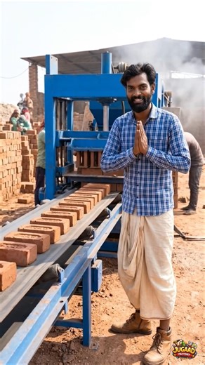 इस मशीन से 1 घंटे में बनाओ सैकड़ों ईंटें 😱 Brick Machine #BrickMakingMachine #jugaadfactoryyt