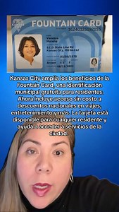 Kansas City amplía los beneficios de la Fountain Card, una identificación municipal gratuita para residentes. Ahora incluye acceso sin costo a descuentos nacionales en viajes, entretenimiento y más. La tarjeta está disponible para cualquier residente y ayuda a acceder a servicios de la ciudad. ¿Ya la tienes? 12/25/25 #KansasCity #FountainCard #ServiciosComunitarios #SaludPublica #Majonews1 | Te Lo Cuento News Kansas - Missouri