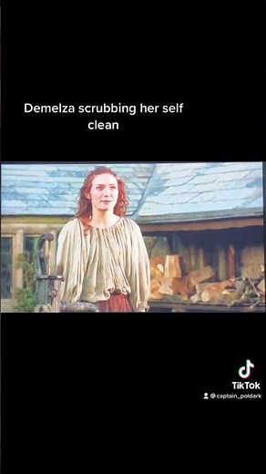 Demelza scrubbing herself clean #captain_poldark #poldark #perioddrama