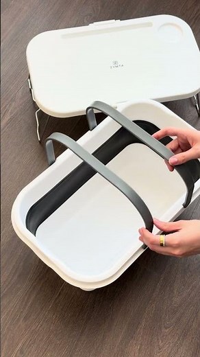 Portable Collapsible Basket with Foldable Table | Picnic, Beach & Camping.