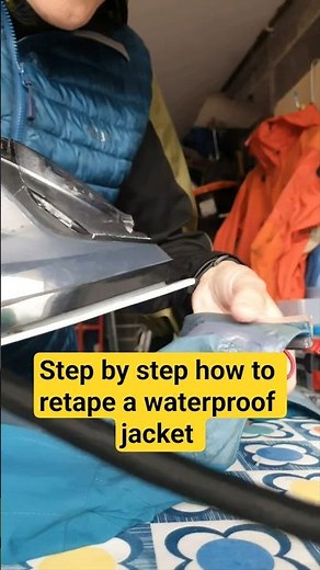 How to retape a waterproof jacket #outdoorgearrepair