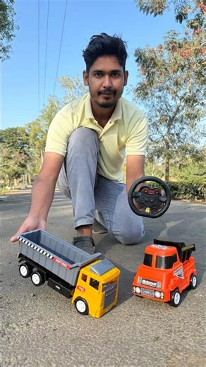 small truck vs remote control dumper truck unboxing