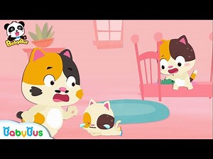 Why Did Baby Kitten Fall down | Big and Small Song | Kids Safety Tips | Number Counting Song|BabyBus - Videos For Kids