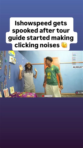 ISHOWSPEED TOUR guide clicking noises😳 #shorts