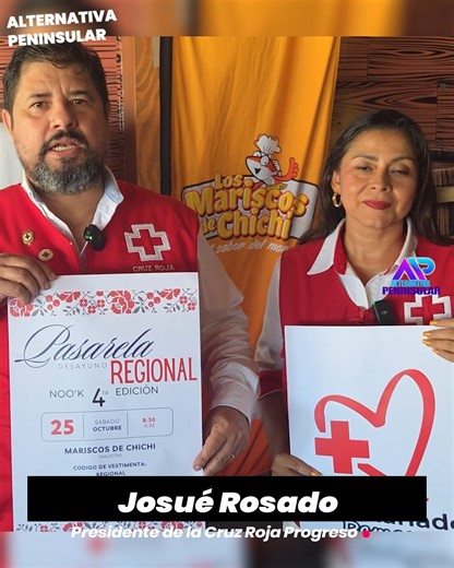 Cruz Roja de Progreso alista pasarela con causa para recaudar fondos Progreso, Yuc., 8 de octubre de 2025.– Con el propósito de recaudar fondos para continuar brindando sus servicios en el puerto, la Cruz Roja Mexicana, delegación Progreso, realizará el próximo sábado 25 de octubre su tradicional desayuno y pasarela “Noo’k”, en punto de las 8:30 de la mañana, en el restaurante Mariscos de Chichí, ubicado en el Malecón Tradicional. El evento, que llega a su cuarta edición, busca reunir recursos p