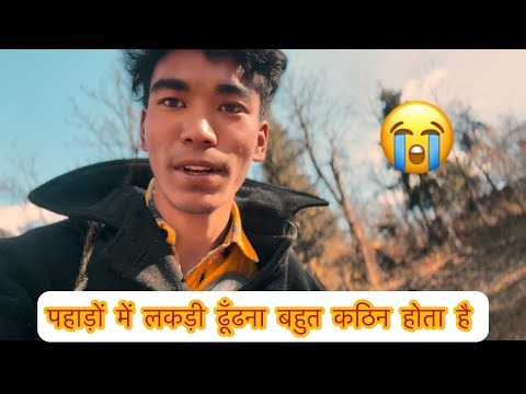 पहाड़ों में लकड़ी ढूँढना।बहुत कठिन होता है