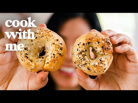 Making 5 INGREDIENT Bagels at Home | COOK WITH ME