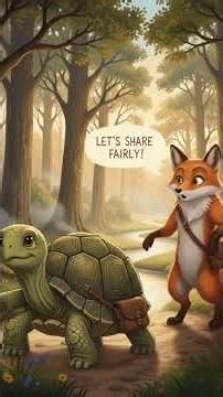 Fox vs Tortoise 🐢 Moral story #moralstory #kidsstories #lesson