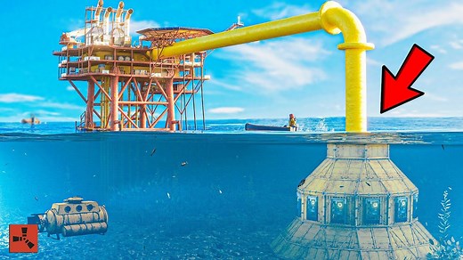 Rust——PrinceVidz制作 我建造了一条通往石油钻井平台的海洋基础管道