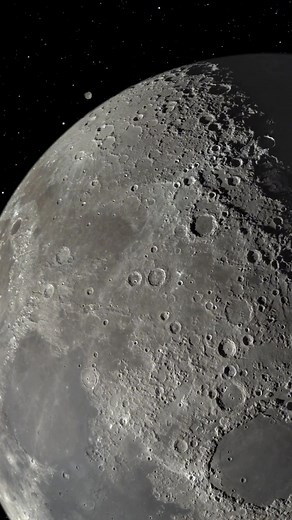 The largest crater on the Moon — the South Pole–Aitken Basin — was made by a massive impact over 4 billion years ago. It’s over 1,500 miles wide! A violent reminder of the solar system's chaotic past. #space #SpaceX #NASA | Cosmic Adventure