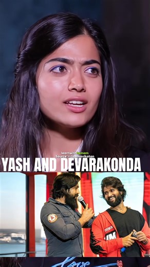 What Makes Rashmika Mandanna🙆 LOVE Yash And Vijay Devarakonda? | Funny Reaction
