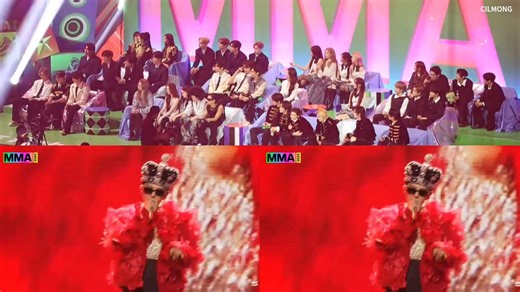 【大窗口】MMA台下艺人reaction权志龙GD全程舞台