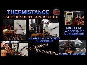 Thermistor. Temperature sensor. Experiments. Explanations. Uses. Middle school level and above.
