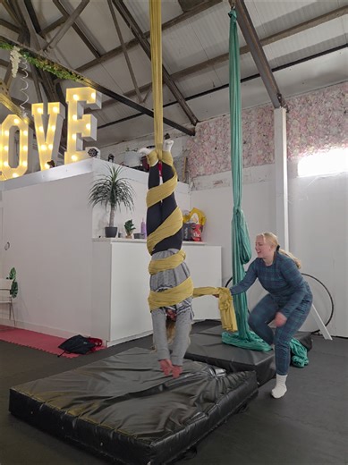 Aerial Silks Christmas Performance Fun