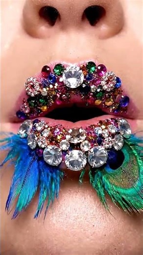 Closeup Gem Class-Ring Lipstick 💎💄 | Glowing Gems, Feathers & Soft Sparkle ASMR