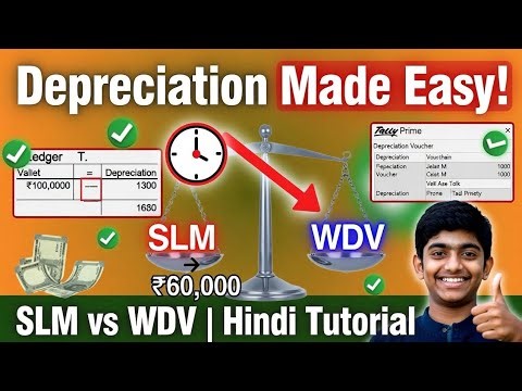 Depreciation in Tally Prime | Asset में कैसे Entry करें | SLM vs WDV | Job Ready Tutorial