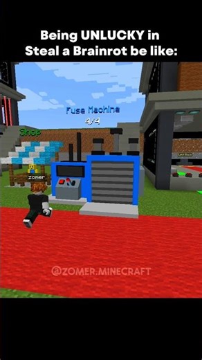 Fuse Machine In Minecraft Steal A Brainrot 💀#shorts
