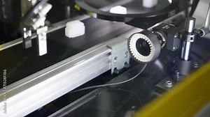 Multi sensor vision CMM machines for inspection high precision automotive connector during working in industrial Stock Video