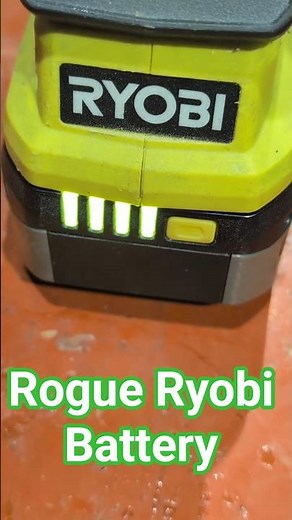 This Ryobi battery works… but keeps flashing. Any ideas? 👇 #battery #ryobi #ryobibattery