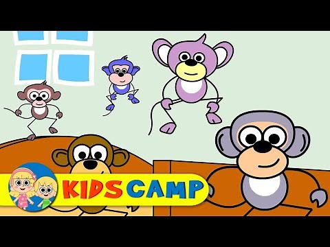 Five Little Monkeys | Nursery Rhymes And Kids Songs by KidsCamp