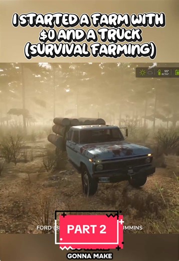 I STARTED A FARM WITH $0 AND A TRUCK-(SURVIVAL FARMING) Part 2 #farmingsimulator25 #roleplay #farmtok #farming #survivalfarming