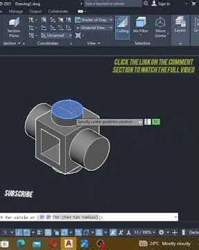 AutoCAD 3D Mechanical Block Tutorial for Beginners | Step-by-Step Multi-Feature Modeling