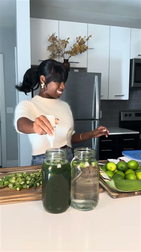 How to reduce slime in okra water🍋‍🟩