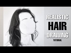 How To Draw Realistic Hair / Realistic Hair Drawing Tutorial / REAL-TIME