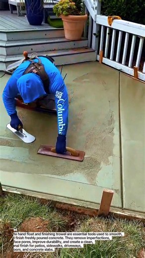 Amazing Concrete Finishing Technique! 🔥 Professional Hand Float & Trowel Finish