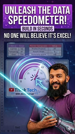 How to make a Speedometer in EXCEL! 📊 #Shorts