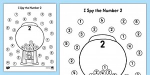 I Spy the Number 2 Worksheet