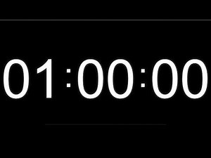 1 Hour Digital Timer - Minimalist Black Screen (60 Minutes Countdown for Study & Work)